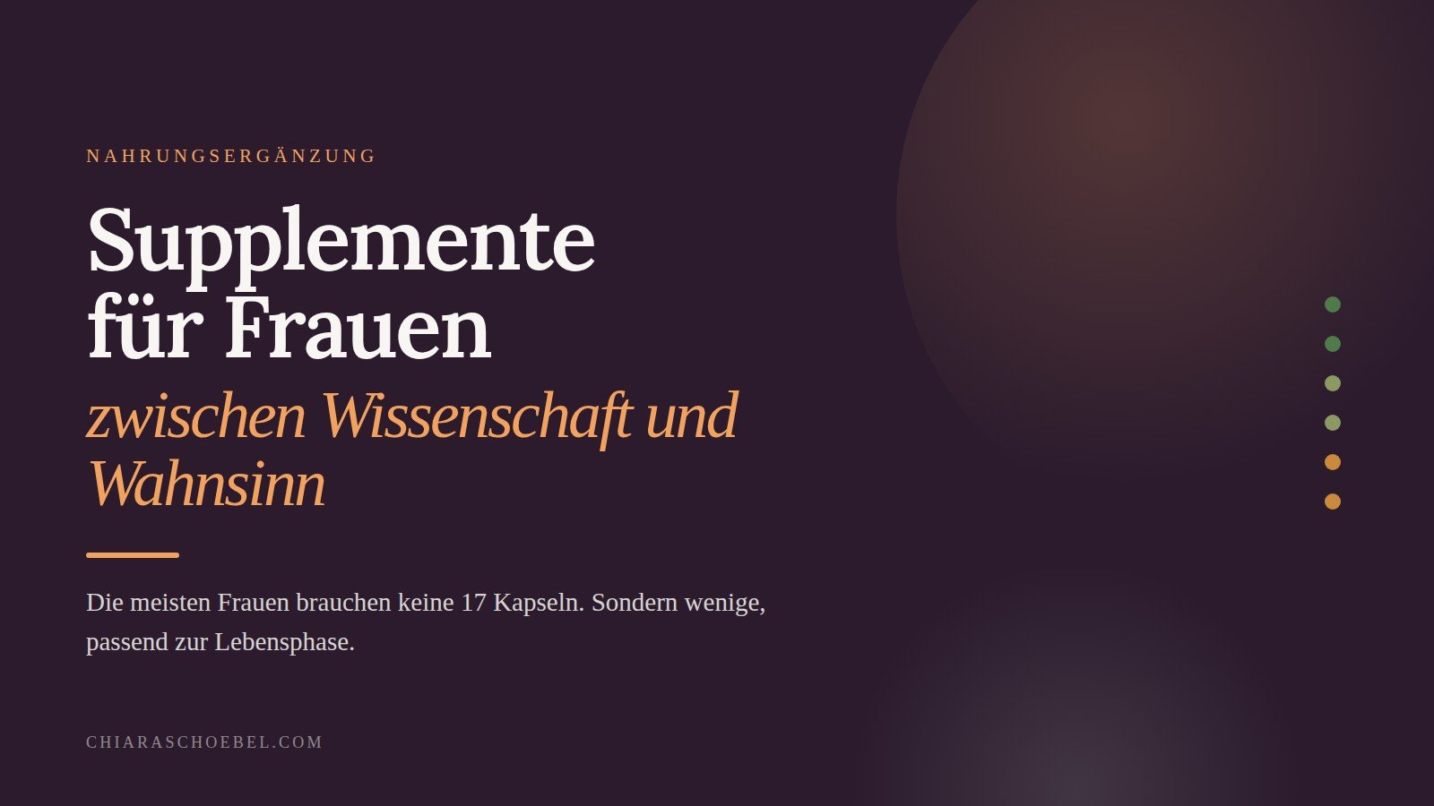 Supplemente für Frauen: zwischen Wissenschaft & Wahnsinn